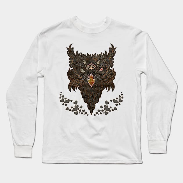 Awesome fantasy  steampunk  owl Long Sleeve T-Shirt by Nicky2342